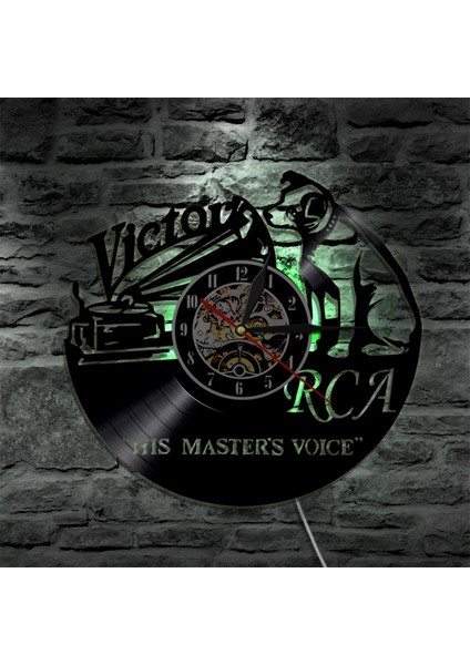 Işıkları ile 12 Inç Müzik Serisi Vinil Kayıt Duvar Saati Oturma Odası Duvar Saati LED Moda Yaratıcı Basit Modern Yatak Odası (Yurt Dışından) fırsatları