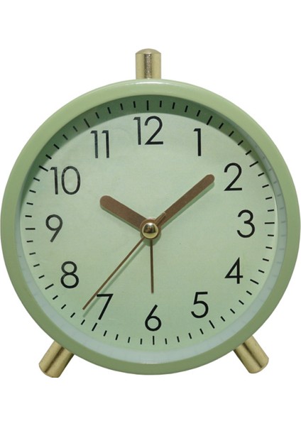 4,5 Inç Elektronik Saat, Gece Işıklı, Sessiz, Çocuklar, Öğrenciler ve Yetişkinler Için Basit Küçük Çalar Saat, Ev Ofis Kuvars Saati (Yeşil) (Yurt Dışından)