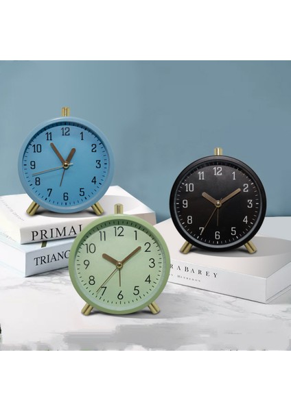 4,5 Inç Elektronik Saat, Gece Işıklı, Sessiz, Çocuklar, Öğrenciler ve Yetişkinler Için Basit Küçük Çalar Saat, Ev Ofis Kuvars Saati (Yeşil) (Yurt Dışından) modelleri