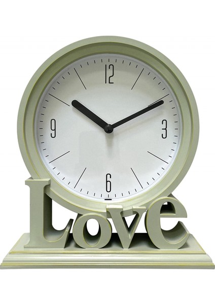 Geometrik Masa Saati Dekoratif Arapça, Pille Çalışır, Ev Masaüstü Için Süper Sessiz - Yeşil (Yurt Dışından)