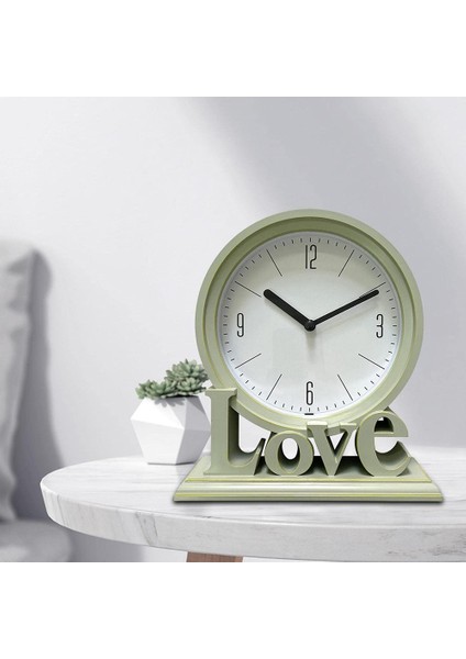 Geometrik Masa Saati Dekoratif Arapça, Pille Çalışır, Ev Masaüstü Için Süper Sessiz - Yeşil (Yurt Dışından) fırsatları