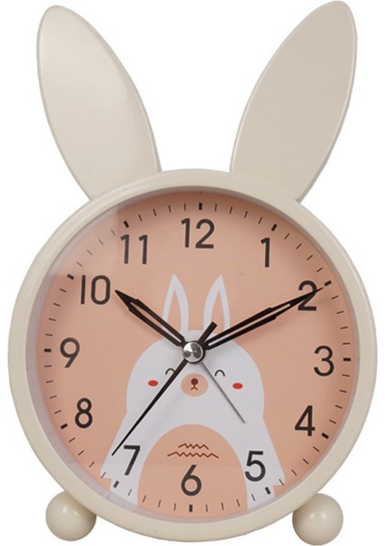 Çocuklar, Öğrenciler ve Yetişkinler Için Aydınlık Sessiz Basit Küçük Çalar Saat ile 4.25 Inç Metal Çalar Saat Ev Ofis Saati （beyaz） (Yurt Dışından)