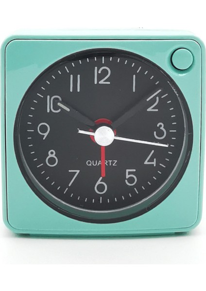 Mini Çalar Saat, Sessiz Tarama, Tıklama Yok, Otomatik Arka Işık ve Erteleme Işlevi, Seyahatte Kullanım (Yeşil/siyah Kadran/siyah Beyaz Ibreler) (Yurt Dışından)