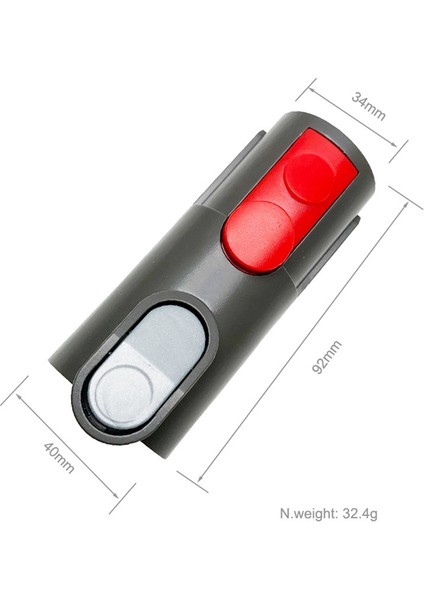 Dyson-Gümüş Gri+Kırmızı Için 35MM Ila 32MM Hortum Adaptörü (Yurt Dışından)