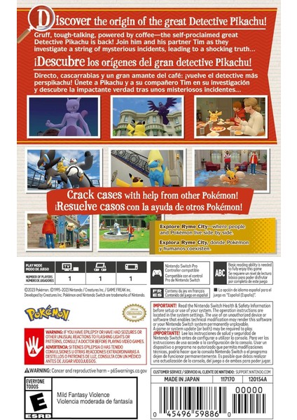 Pikachu™ Detectıve Returns - Dedektif Nintendo Switch