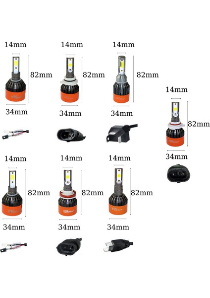 LED Far Ampulü Beyaz 48W 12V 8000LM H9006 / LAAM98