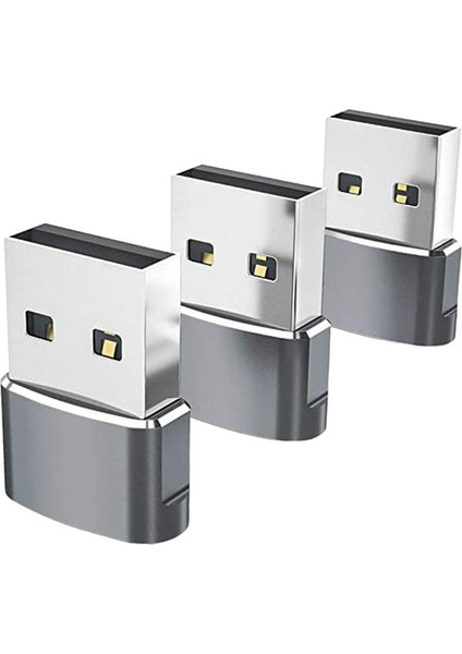 3pcs 3.1 Ila USB 2.0 Dönüştürücü Adaptör Veri Iletim Fişi ve Gri Için Oynatın (Yurt Dışından)
