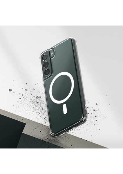 Samsung Galaxy S22 Uyumlu Kılıf Şaffaf Wireless Şarj Özellikli Magsafe Kılıf Kapak