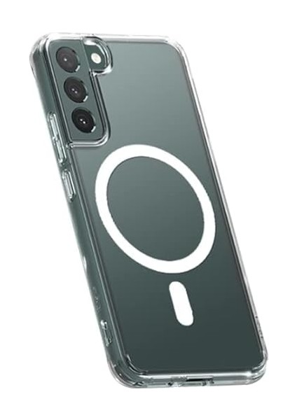 Samsung Galaxy S22 Plus Uyumlu Kılıf Şaffaf Wireless Şarj Özellikli Magsafe Kılıf Kapak
