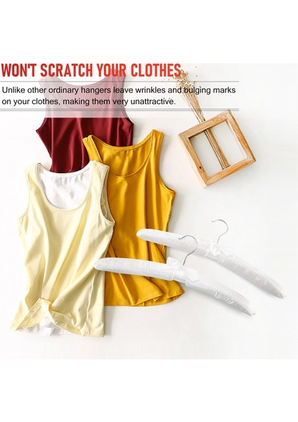 Kış Için Pas Önleyici Döner Krom Kancalı Saten Yastıklı Askılar (Yurt Dışından) fırsatları