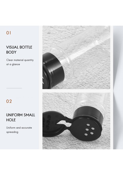 20 Adet/takım 100 ml Baharat Tuz Biber Çalkalayıcılar Siyah Baharat Şişesi Aracı (Yurt Dışından)