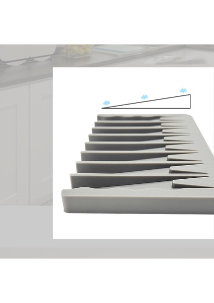 Büyük Silikon Bulaşık Kurutma Matı 32.5X20CM Boyut Damlalıklı Mat B (Yurt Dışından) fırsatları