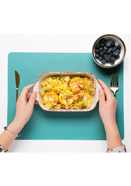 Basit Silikon Servis Altlıkları Silinebilir Kaymaz Yemek Altlıkları, Sarı (Yurt Dışından) indirimleri