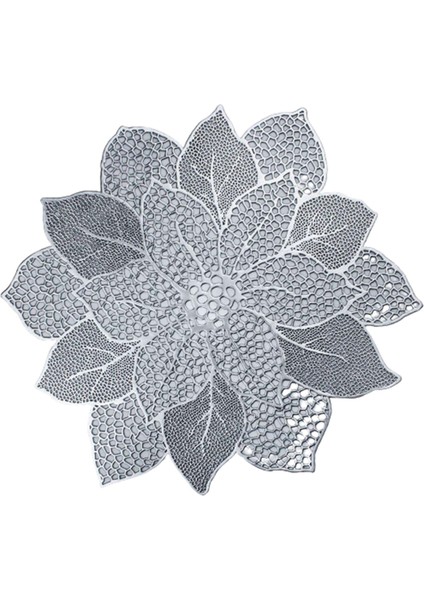 Masa Paspasları Masa Gümüşü Için Hibiscus Çiçek Servis Paspasları Oymalı (Yurt Dışından)