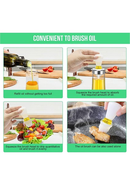 Silikon Yağ Fırçası Yağ Şişesi Barbekü Barbekü Izgara Yağı Bal Fırçası (Yurt Dışından)