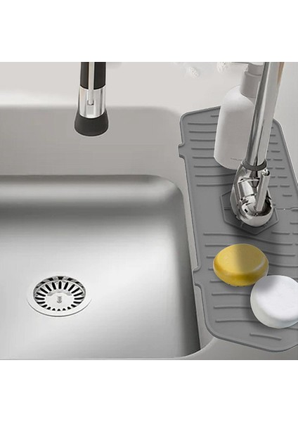 Lavabo Bataryası Için Sıçrama Koruması, Silikon Musluk Su Tutucu Mat, C (Yurt Dışından)