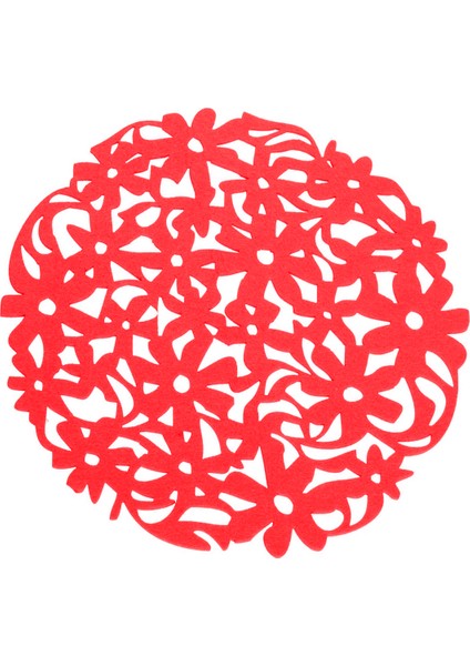 Yuvarlak Placemats Mutfak Yemek Masası Fincan Paspaslar Yastık Kırmızı (Yurt Dışından)