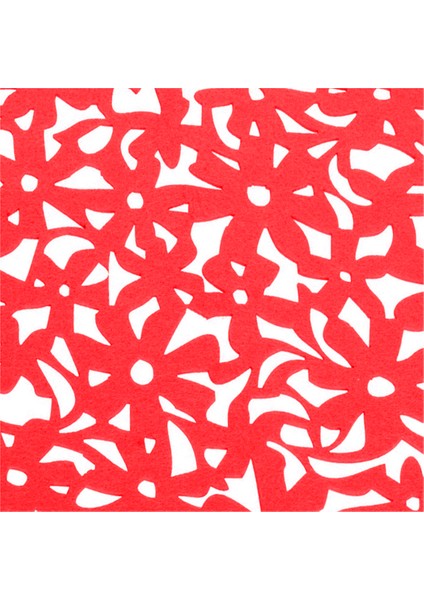 Yuvarlak Placemats Mutfak Yemek Masası Fincan Paspaslar Yastık Kırmızı (Yurt Dışından)