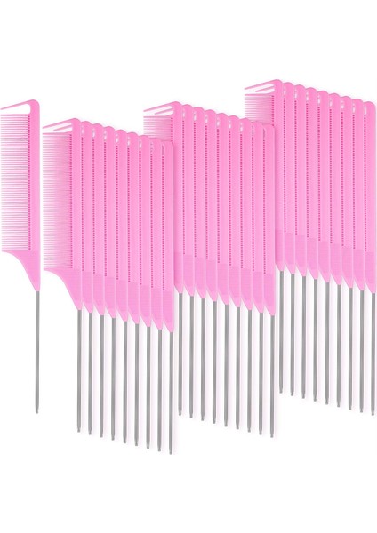 Örgü Saç Sıçan Kuyruğu Tarağı Için 30 Parça Ayırma Tarağı (Pembe) (Yurt Dışından)