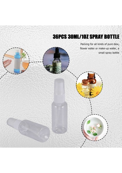 36 Adet 30ML/1OZ Mini Ince Mist Sprey Şişeleri Doldurulabilir Şişeler (Yurt Dışından)
