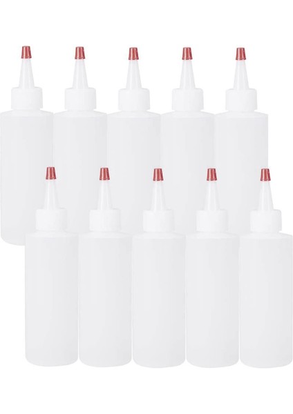 20PACK 120ML Pe Sıkıştırılmış Dağıtım Şişeleri, Kırmızı Kapaklı-El Sanatları Için (Yurt Dışından)