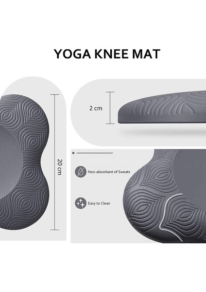 Dizler, Eller, Bilekler ve Dirsekler Için 2pcs Yoga Kaymaz Diz Çökme Pedi (Yurt Dışından)