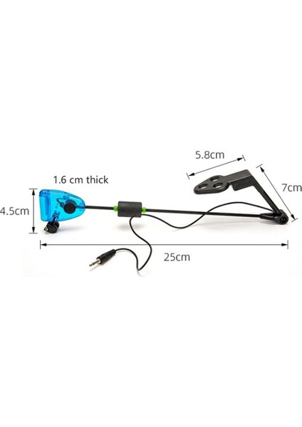 Fermuarlı Kutuda 4 Adet Balıkçılık Bite Alarm Göstergeleri Işıklı Swinger (Yurt Dışından)