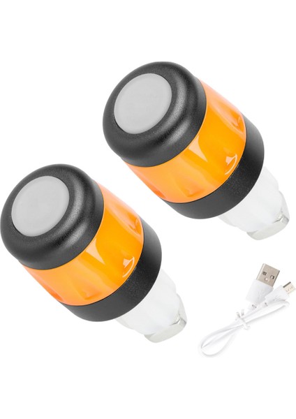 Adet Elektrikli Scooter Gidon Işıkları Siyah + Turuncu (Yurt Dışından)