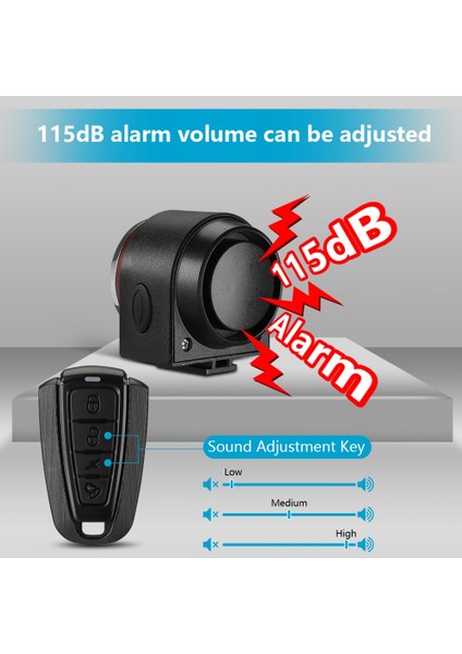 Bisiklet Alarmı Arka Lambası USB Şarj IPX65 Su Geçirmez Bisiklet Arka Işık (Yurt Dışından)