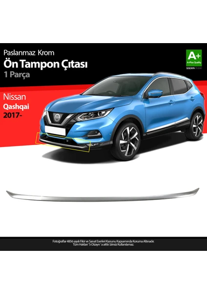 Nissan Qashqai Krom Ön Tampon Çıtası 2017 ve Üzeri