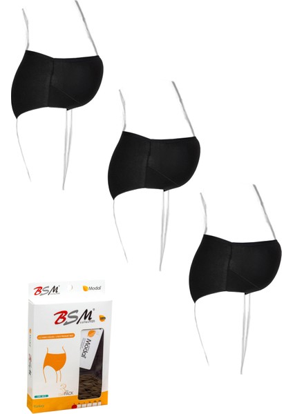 3'lü Kadın Siyah Modal Geniş Rahat Kilot Hamile Külodu fiyatları