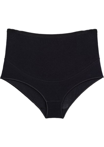 3'lü Kadın Siyah Modal Geniş Rahat Kilot Hamile Külodu