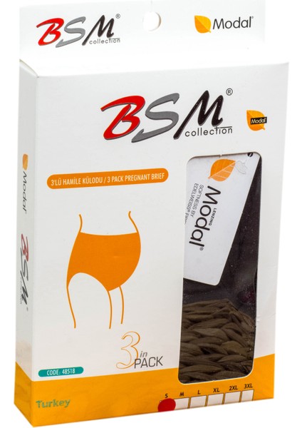 3'lü Kadın Siyah Modal Geniş Rahat Kilot Hamile Külodu