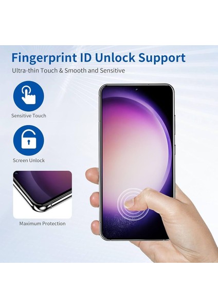 Samsung Galaxy S23 Fe Nano Micro Esnek Şeffaf Ekran Cam Koruyucu Temperli Clear Screen Protector