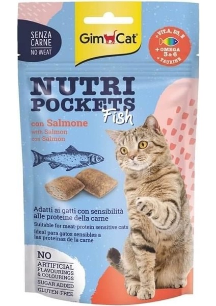 Nutri Pockets Somon Balıklı Kedi Ödül Maması 60 gr