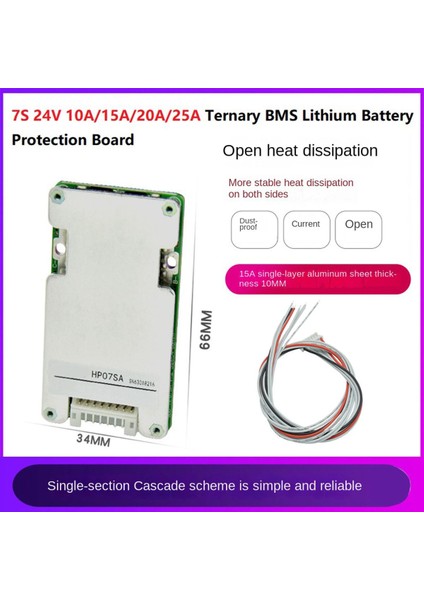 7s 24V 25A Üçlü Bms Kartı 18650 Güneş Sokak Lambası Pili Için Eşitleme ile Aynı Bağlantı Noktası (Yurt Dışından)