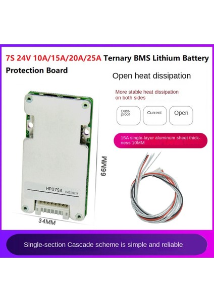 7s 24V 25A Üçlü Bms Kartı 18650 Güneş Sokak Lambası Pili Için Eşitleme ile Aynı Bağlantı Noktası (Yurt Dışından)