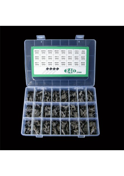 840PCS To-92 Diyot Transistör Seti Abs Diyot Transistör Takımı 24 Özellikler Transistör Kiti (Yurt Dışından)