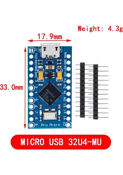 Pro Mikro ATMEGA32U4 5 V 16 Mhz Orijinal Çip Arduino Pro Mini Için ATMEGA328 Değiştirin 2 Satır Pin Başlığı ile Leonardo Uno R3 (Yurt Dışından)