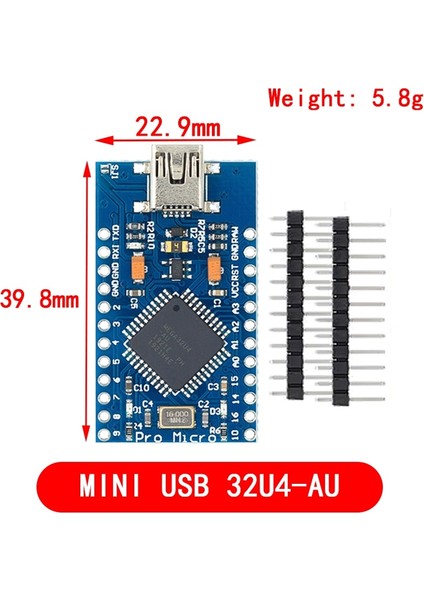Pro Mikro ATMEGA32U4 5 V 16 Mhz Orijinal Çip Arduino Pro Mini Için ATMEGA328 Değiştirin 2 Satır Pin Başlığı ile Leonardo Uno R3 (Yurt Dışından)