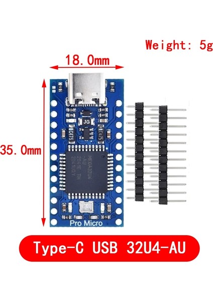 Pro Mikro ATMEGA32U4 5 V 16 Mhz Orijinal Çip Arduino Pro Mini Için ATMEGA328 Değiştirin 2 Satır Pin Başlığı ile Leonardo Uno R3 (Yurt Dışından)