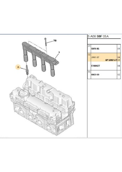 Buji P.206-207-307-C2-C3-C4 1,4ı 16V (5960G1-0242129510)