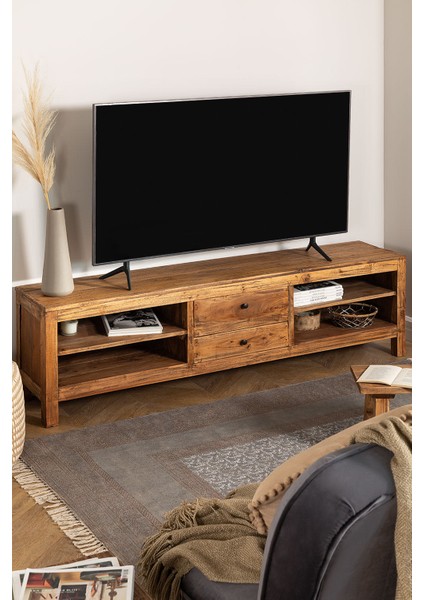 Vintage Model Ahşap Masif Tv Ünitesi