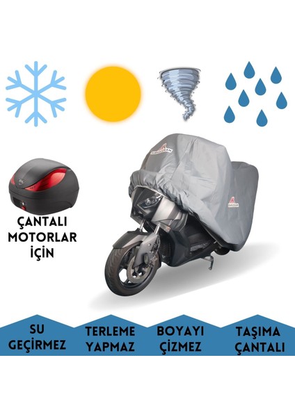 Rks Xvr 250 Uyumlu Arka Çantalı Motorlar Için Brandası Su Geçirmez Motosiklet Örtüsü