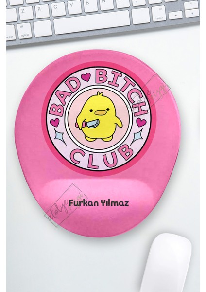 Atölye Çizgi Bad Bitch Club Bilek Destekli Mouse Pad ve Kupa Bardak