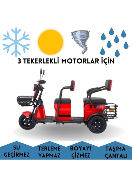 Yuki My Friend S Elektrikli Engelli Aracı Motor Brandası Su Geçirmez Motosiklet Örtüsü