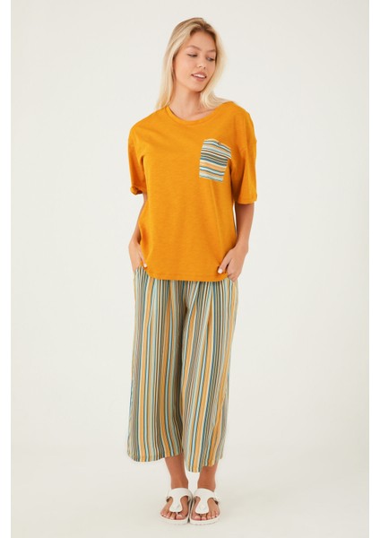 With Collar Pockets Hardal Kadın Kapri Takım fiyatları