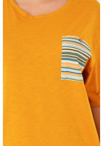 With Collar Pockets Hardal Kadın Kapri Takım fırsatları