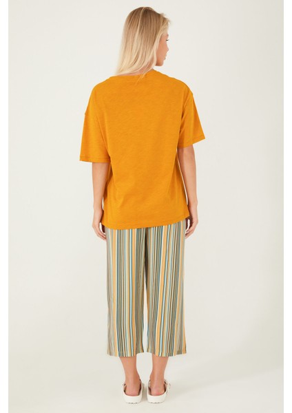 With Collar Pockets Hardal Kadın Kapri Takım indirimleri