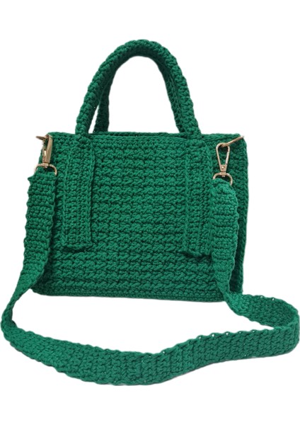 El Örgüsü Omuz ve El Askılı Astarlı Günlük Çanta